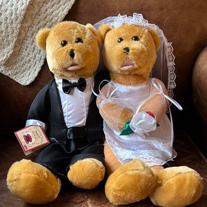 Rare Chantilly Lane Duets Bride and Groom Duet Bears